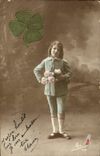 Fantasy - Child - Clover - Furnace Leaf Clover - Little Servant boy - CPA