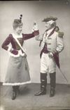 Fantaisie - Couple in noble costumes CPA 