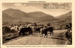 Poetic Auvergne - thermal Road of Auvergne of the Mount Gilds has Saint Nectary Landscape of the hamlet of Bresso- CPA