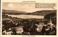 Poetic Auvergne - the lake and the Peaceful village of Aydat borough lost in the shade of the black countries - CPA