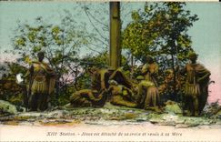 Religion - XIII - Jesus east detaches from its Cross and given his/her mother - CPA has