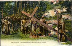 Religion - IV - Jesus meets its very Sainte Mother - CPA