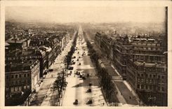 Paris - 8 - the Avenue of the Elysees Fields seen of Arc de Triomphe - CPA