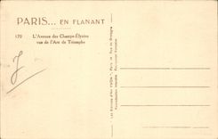 Paris - 8 - the Avenue of the Elysees Fields seen of Arc de Triomphe - CPA