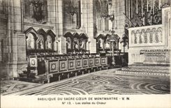 Paris - 15 - Basilique du Sacre Coeur - Les Stalles du Choeur - CPA 