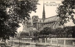 Paris - 4 - Notre Dame - L'Abside - CPA 