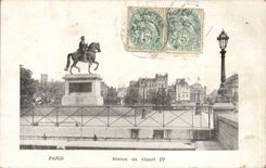 Paris - 1 - Statue de Henri IV - CPA 