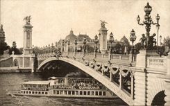 Paris -7 - Pont Alexandre III - St Raphael Quinquina - bateau - boat CPA 