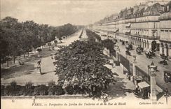 Paris - 1 - Jardin du Tuileries et de la Rue de Rivoli CPA 
