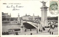 Paris - 7 - the Bridge Alexandre III CPA