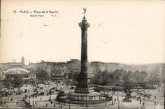 Paris - 10 - Place of Bastille CPA