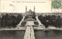 Paris - Trocadero seen of the Eiffel Tower