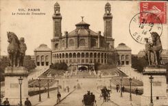 Paris - 16 - Le Palais du Trocadero - cheval - horse CPA 