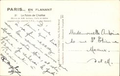 Paris - 16 - Le Palais de Chaillot - CPA