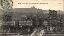 Paris - 18 - Panorama vers Montmartre - CPA 