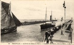 Trouville - Arrival of the Boat of Le Havre - Steamer - Steamer - CPA
