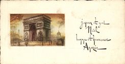 Paris - 8 - Arc de Triomphe - table - the little painting - art - CPA