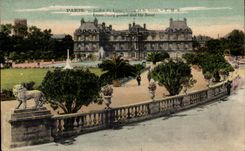 Paris - 6 - Garden of Luxembourg and Senate CPA