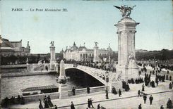 Paris - 7 - the Bridge Alexandre III - bridge CPA