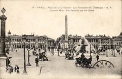 Paris - 8 - Place of the Harmony - Fountains and the Obelisk - CPA