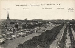 Paris - Panorama de Paris - Tour Eiffel - Eiffel Tower - CPA 