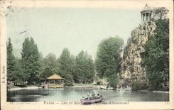 Paris - 19 - Lake and Rocks of Chaumont Hillocks - CPA