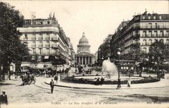 Paris - 5 - the Street Soufflot and the Pantheon - CPA