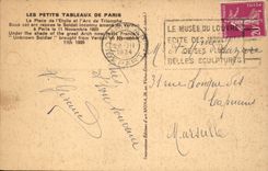 Paris - 8 - Small Tables of Paris - Arc de Triomphe and Etoile - CPA