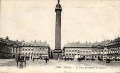 Paris - 1 - La Place Vendome et la Colonne - CPA 