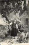 Arts - Tableau - Vision de Jeanne d'Arc - mouton CPA 
