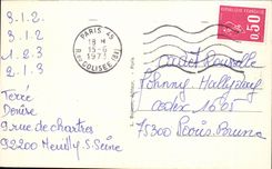 Paris - 9 - L'Opera - busy scene - autobus - automobile - CPA 