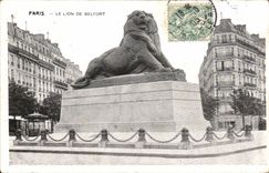 Paris - 14 - the Lion of Belfort - CPA