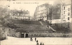 Paris - 5 - the Arena of the street Monge - enafants - dog - CPA