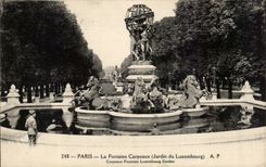 Paris - 6 - Garden of Luxembourg - the Carpeaux Fountain - CPA