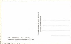 Bordeaux - the Large Theater - CPA