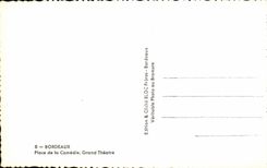 Bordeaux - the Large Theater - Place of the Comedy - CPA
