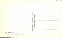 Bordeaux - Arrows of the Cathedral St Andre - CPA