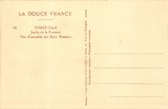 Nimes - weiches Frankreich - Garten des Brunnens - Gesamtabbildung der romischen Bader - CPA