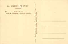 Nimes - Garten des Brunnens - romische Bader - CPA