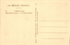 Nimes - Garten des Brunnens - Tempel von Diane - CPA
