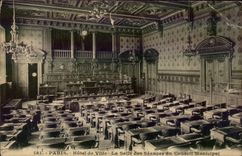Paris - 4 - Hotel de Ville - La Salle des Seances du Conseil Municipal - CPA 