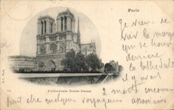 Paris - 4 - Cathedrale Notre Dame CPA 