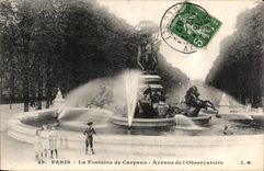 Paris - 6 - the Carpeaux Fountain - Garden of Luxembourg - Children CPA