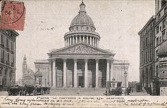 Paris - 8 - the Pantheon and Eglise co Genevieve CPA