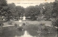 Paris - 3 - the Public garden of Temple CPA -
