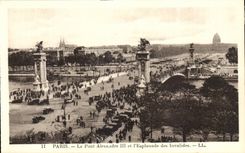 Paris - 7 - the Bridge Alexandre IIIet Esplandade of Invalides - CPA