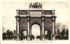 Paris - 1 - L'Arc de Triomphe et Carrousel - CPA 