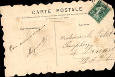 Arts - tableau - Mille Bons Baisers - farmer working the land - CPA 