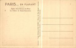 Paris - 5 - Church St Etienne of the Mount the hunting of Sainte Genevieve - CPA