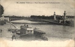 Paris - 8 - Bridge Alexandre III - boat - boat - CPA